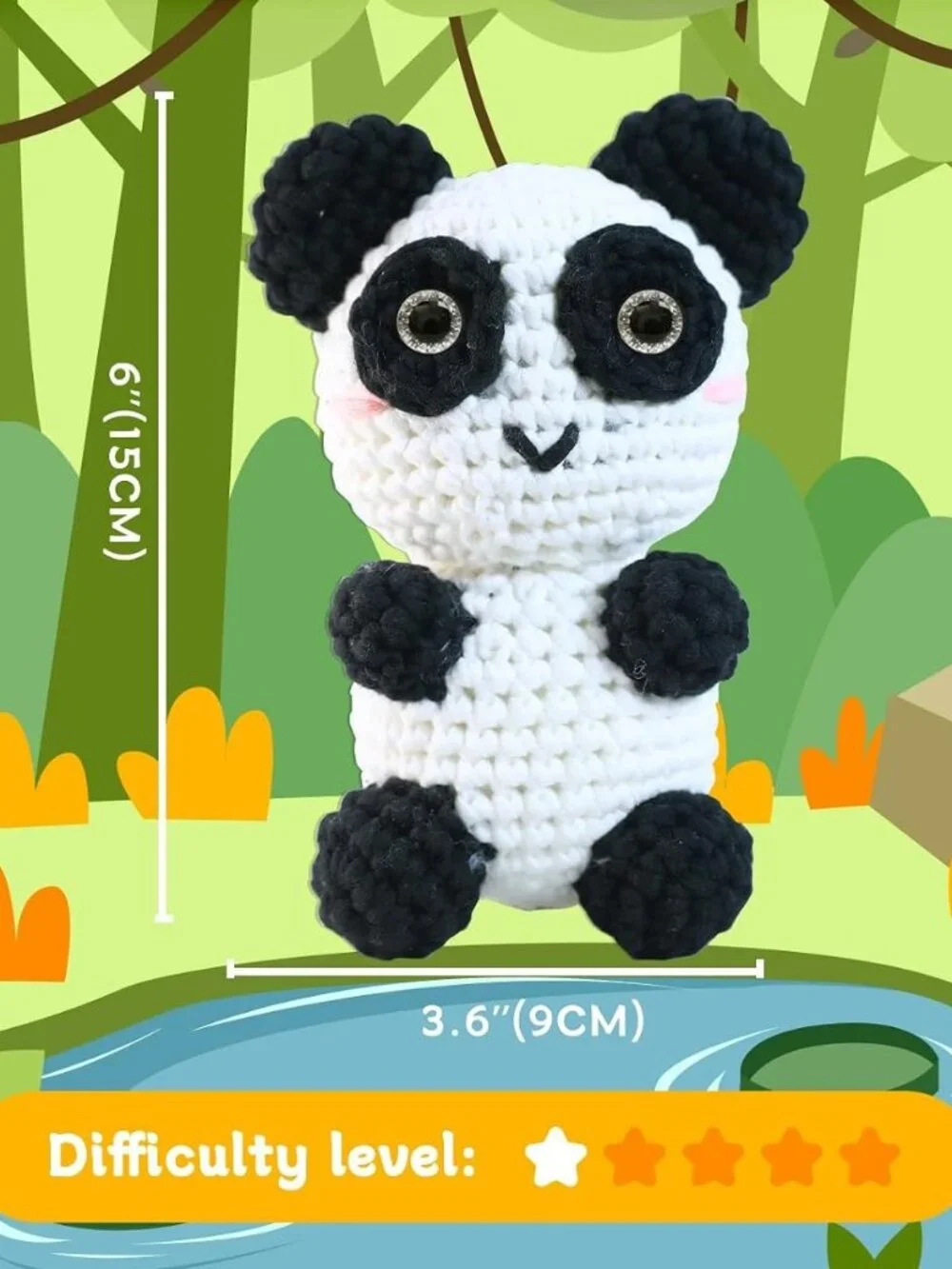 yes.sister! PANDA Amigurumi Crochet Kit DIY Hand-Knitting 6